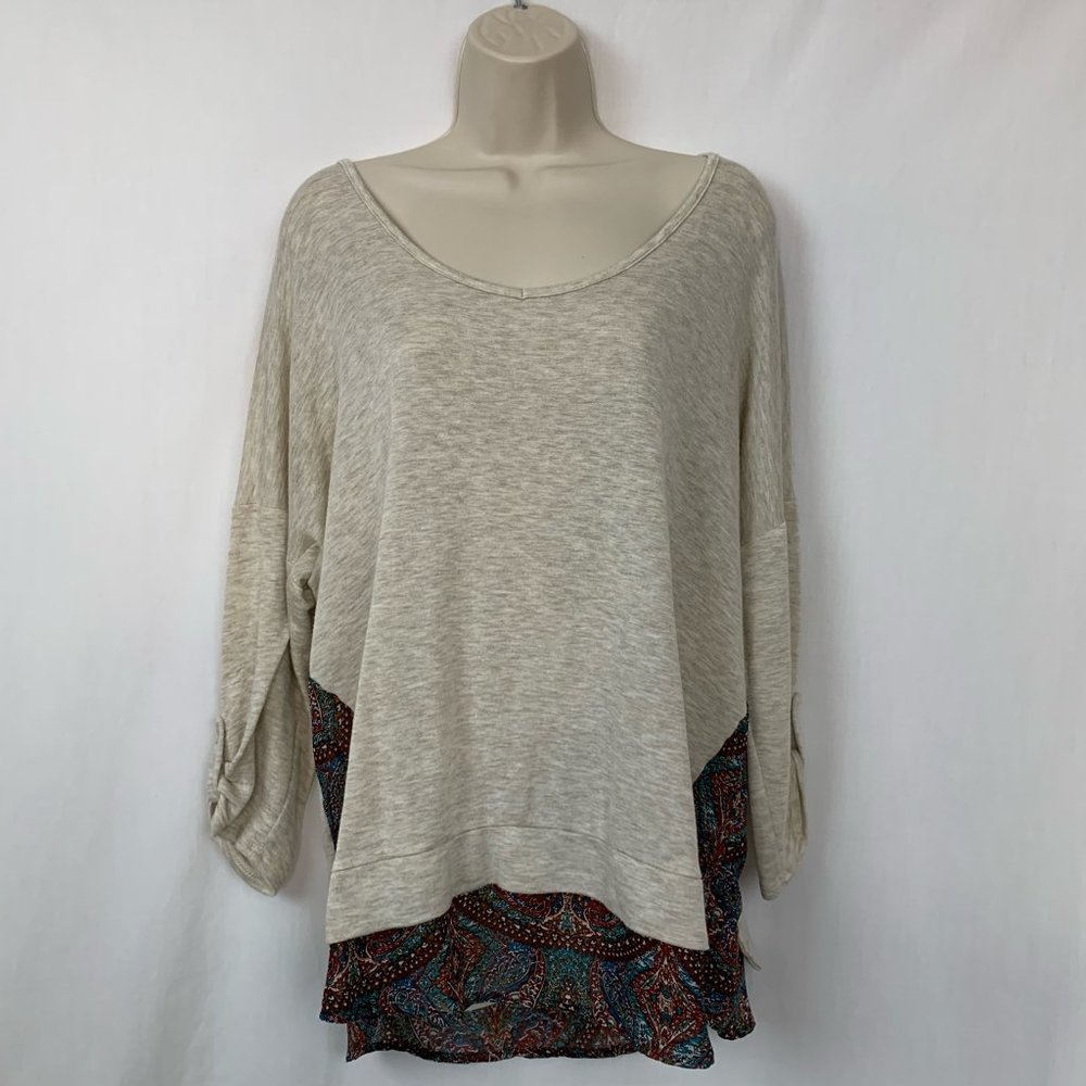 Bobeau Top Size Large Women's Tunic Blouse